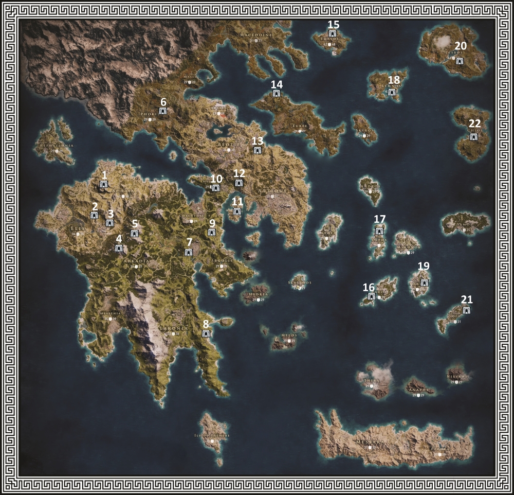 Assassin Creed odyssey Soluce Solution Map Tombeau Tomb Xbox Playstation PC
