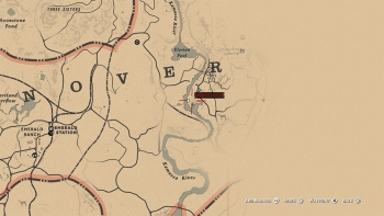 Emplacement castor légendaire, red dead redemption 2, rockstar games, carte, animaux légendaire, soluce