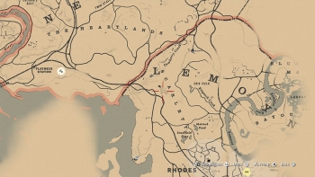 Emplacement coyote légendaire, red dead redemption 2, rockstar games, carte, animaux légendaire, soluce