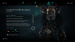 Assassin Creed Valhalla, la colère des druides enfant du danu soluce guide , Leasleach la folle des marais, Le Murmure, indice emplacement location cart