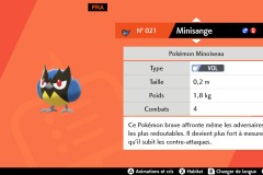 Pokemon Minisange Forêt de Sleepwood