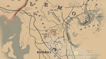 Emplacement renard légendaire, red dead redemption 2, rockstar games, carte, animaux légendaire, soluce