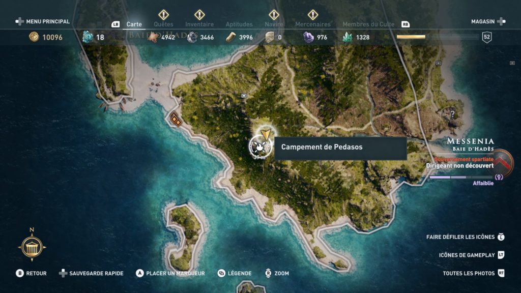 Assassin's Creed odyssey ordre des anciens soluce emplacement heritage legs de la première lame 