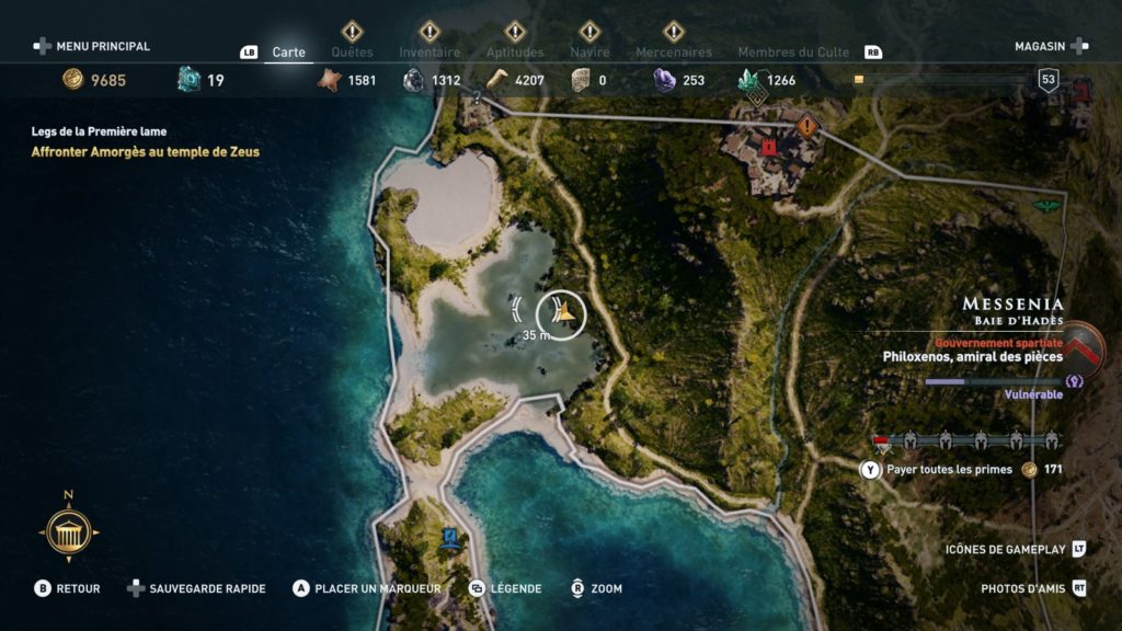 Assassin's Creed odyssey ordre des anciens soluce emplacement heritage legs de la première lame 