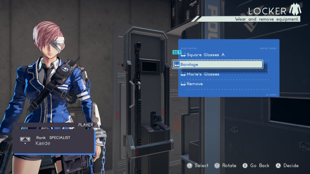 Astral chain bandage, soluce costume et accessoires