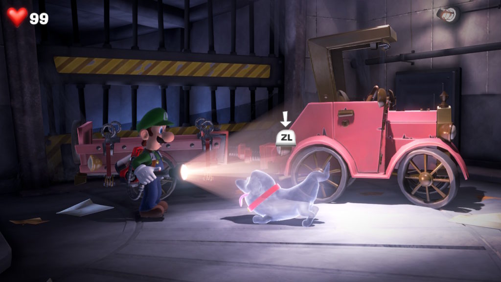 luigi mansion 3 soluce solution etage 1 5 sous sol garage cle