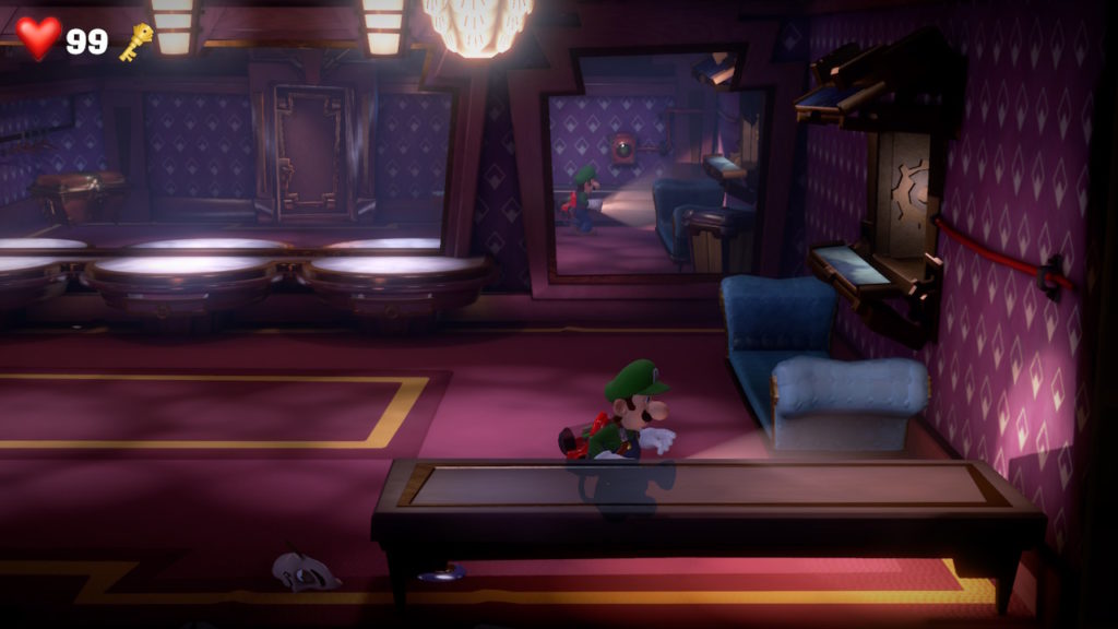 luigi mansion 3 soluce solution etage 1 5 sous sol garage cle