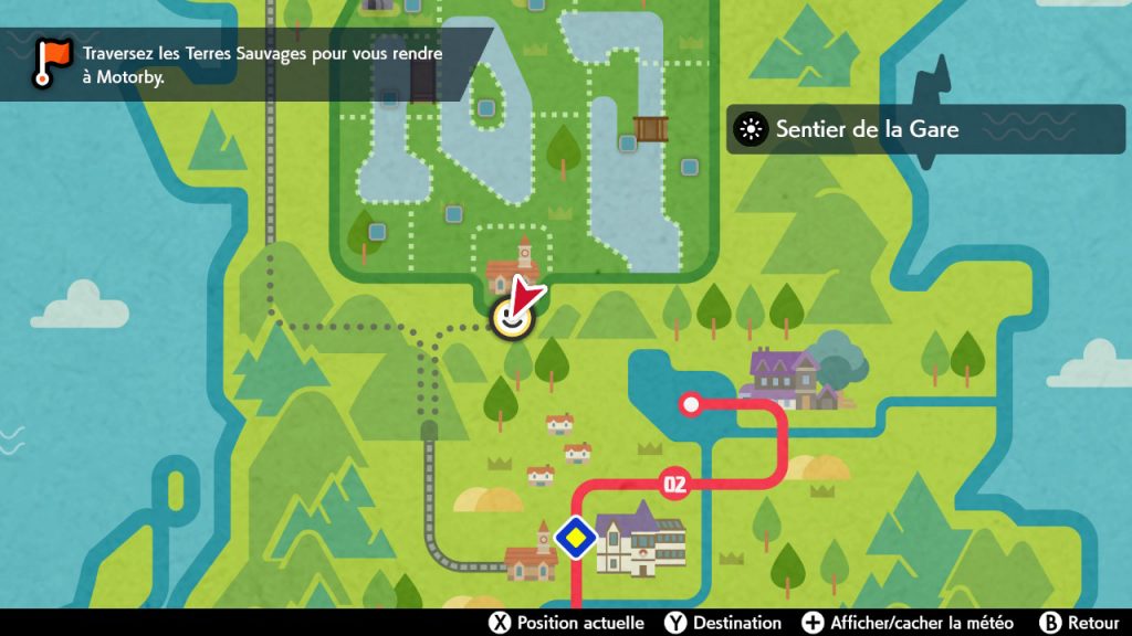 solution cheminement le sentier de la gare carte map pokemon épée bouclier