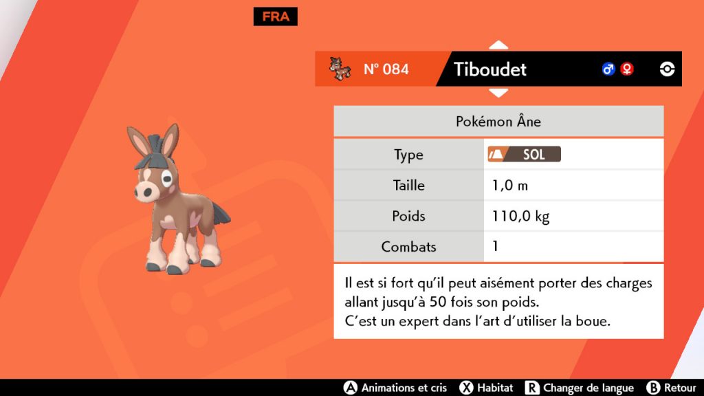 Solution pokémon épée et bouclier route 3 emplacement pokemon tiboudet