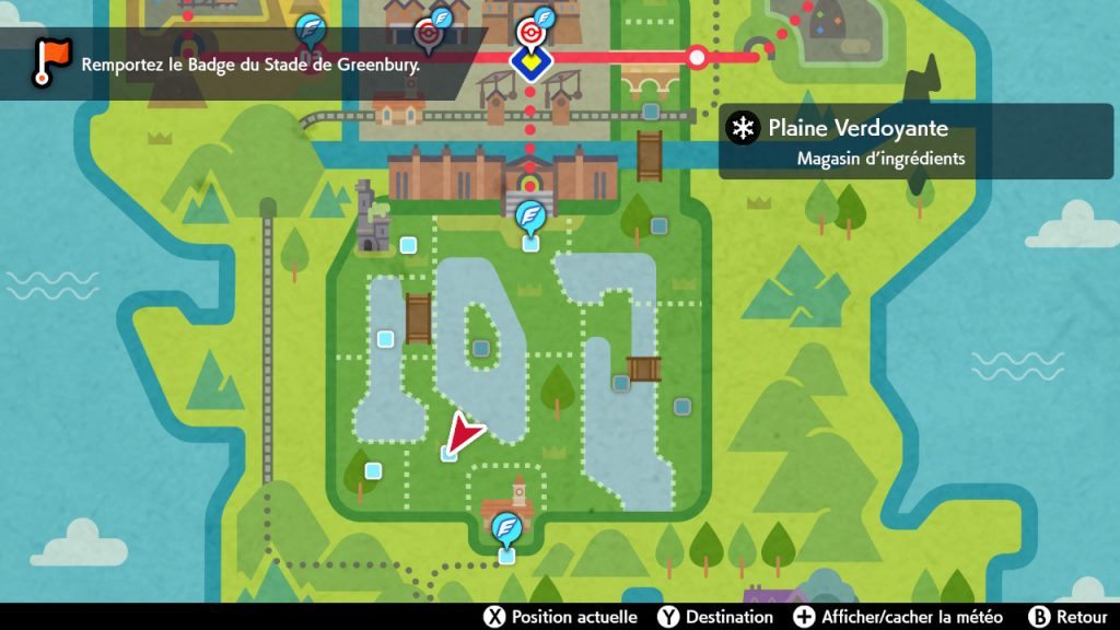 Solution pokémon épée et bouclier plaine verdoyante map carte