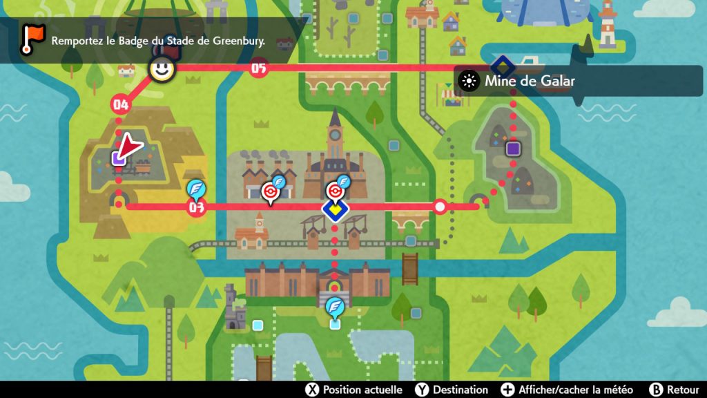 Solution pokemon épée et bouclier, mine de galar emplacement map carte