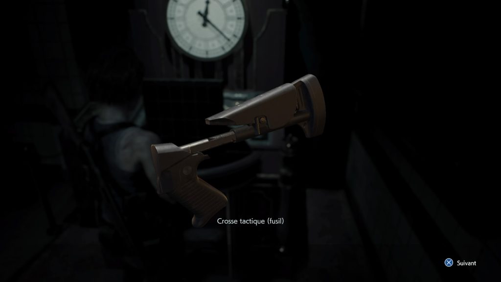 resident evil 3 remake, soluce et guide des armes, crosse tactique fusil à pompe M3 emplacement