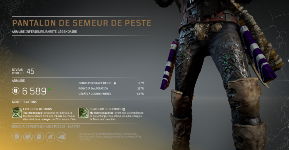 Soluce armure set légendaire sur Outriders, classe techonmage, armure semeur de peste , pc , ps4, ps5, xbox, guide astuce