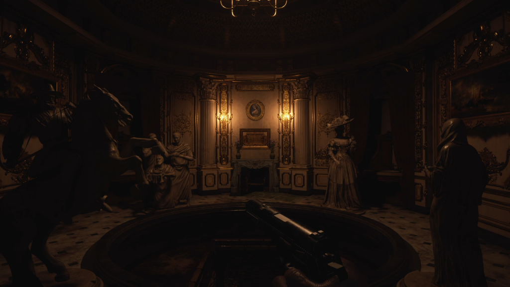 Resident Evil 8, VIII, Village, Soluce, Guide, Château Lady Dimistrescu, Enigme, Masque, Boss, arme, amélioration, clé