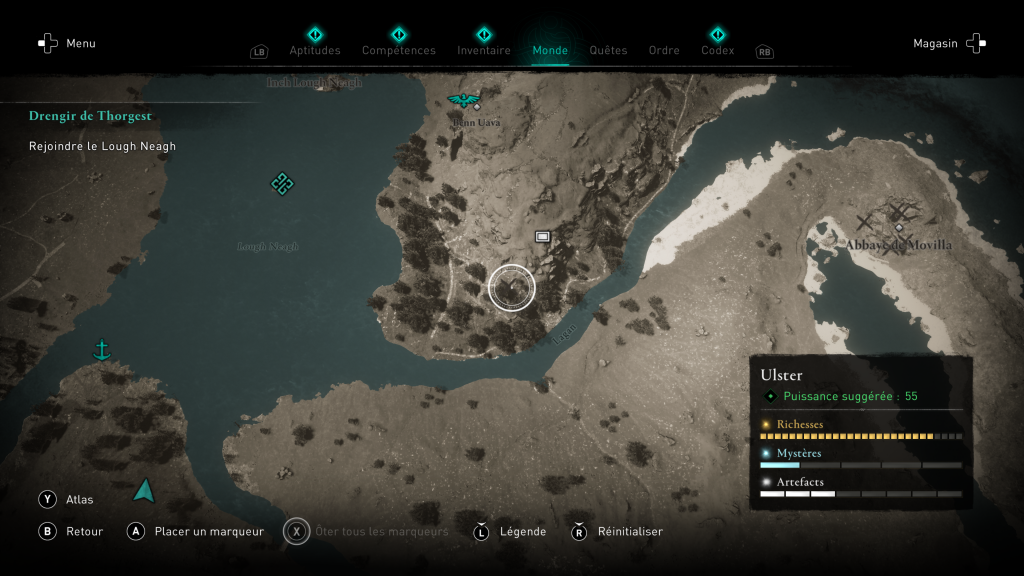 Assassin's creed valhalla, dlc, la colère des druides, emplacement des objets de Ui Neill, masque, artefact, localisation, soluce, guide, astuce, ubisoft, bouclier légendaire mythique, bouclier Cu Chulainn