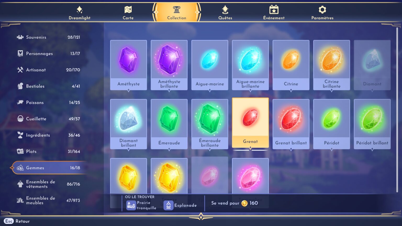 [Guide] Disney Dreamlight Valley : All gems location