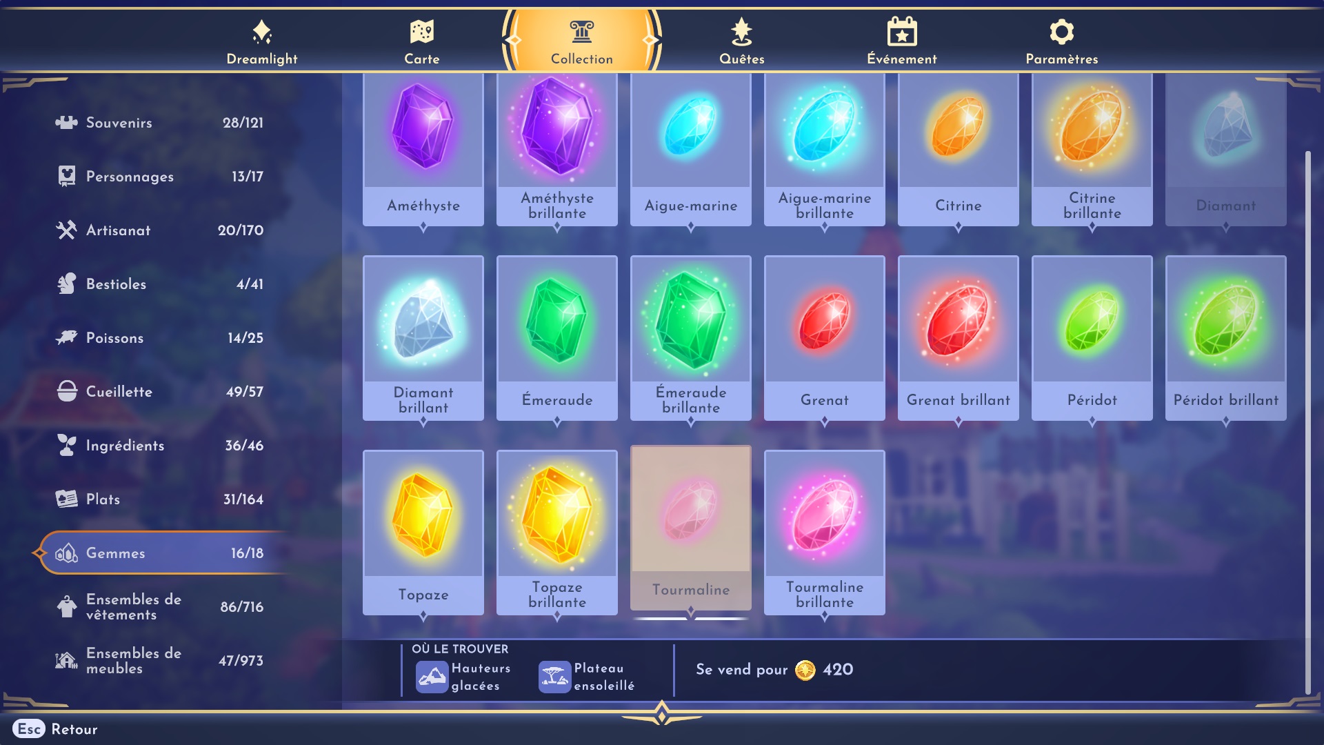 [Guide] Disney Dreamlight Valley : All gems location