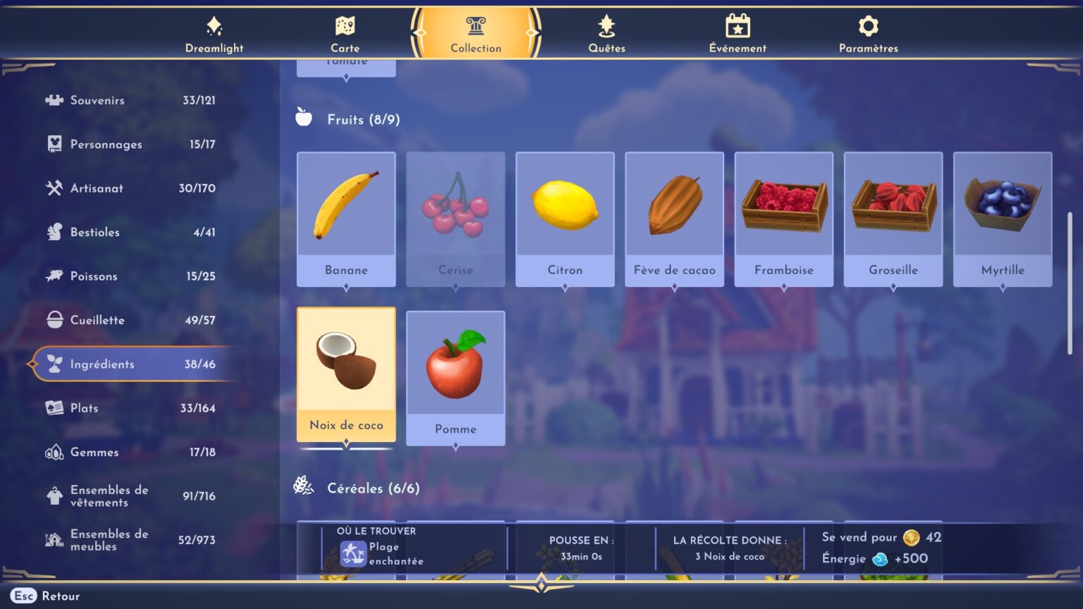 [Soluce] Disney Dreamlight Valley : Emplacement des ingrédients