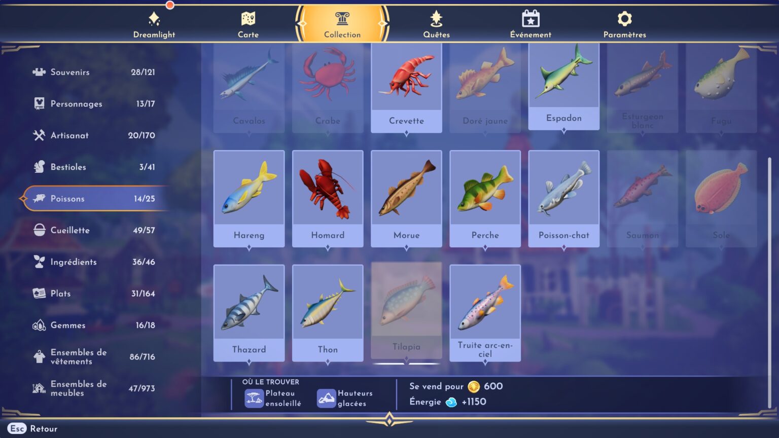 [Soluce] Disney Dreamlight Valley Emplacement des poissons [FR]