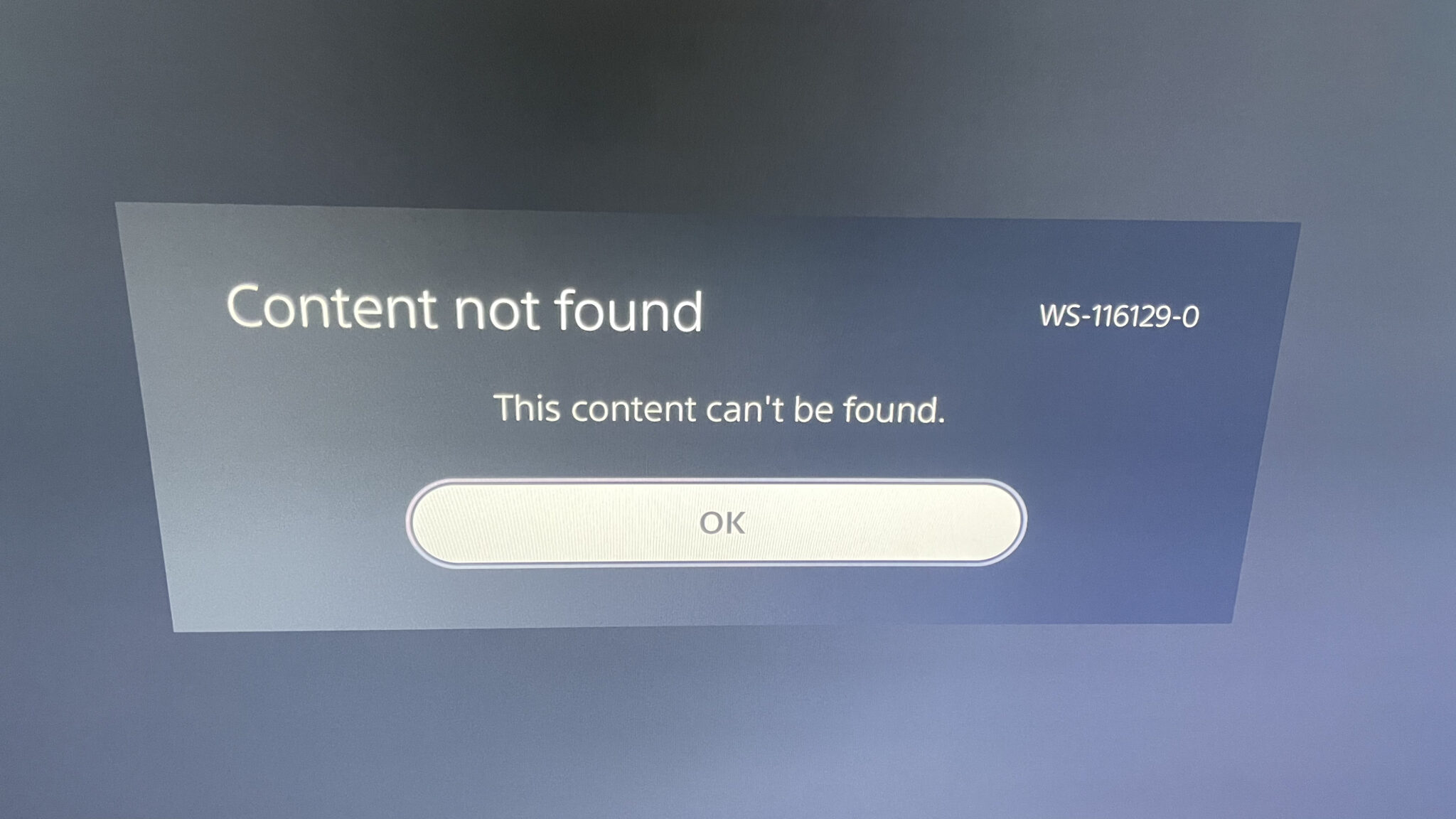 content not found ps5