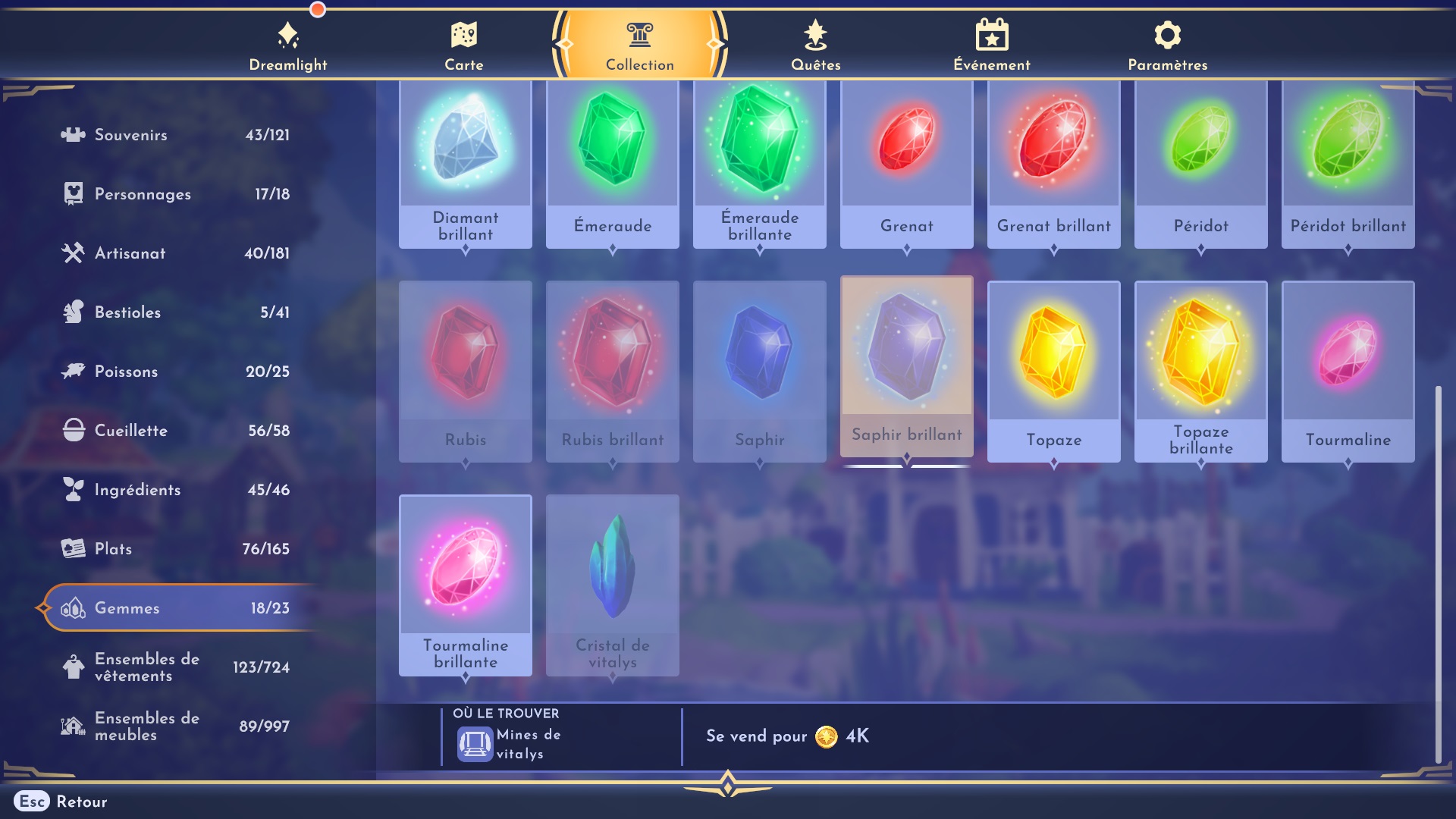 Gemmes Disney Dreamlight Valley : Guide des Emplacements [FR]