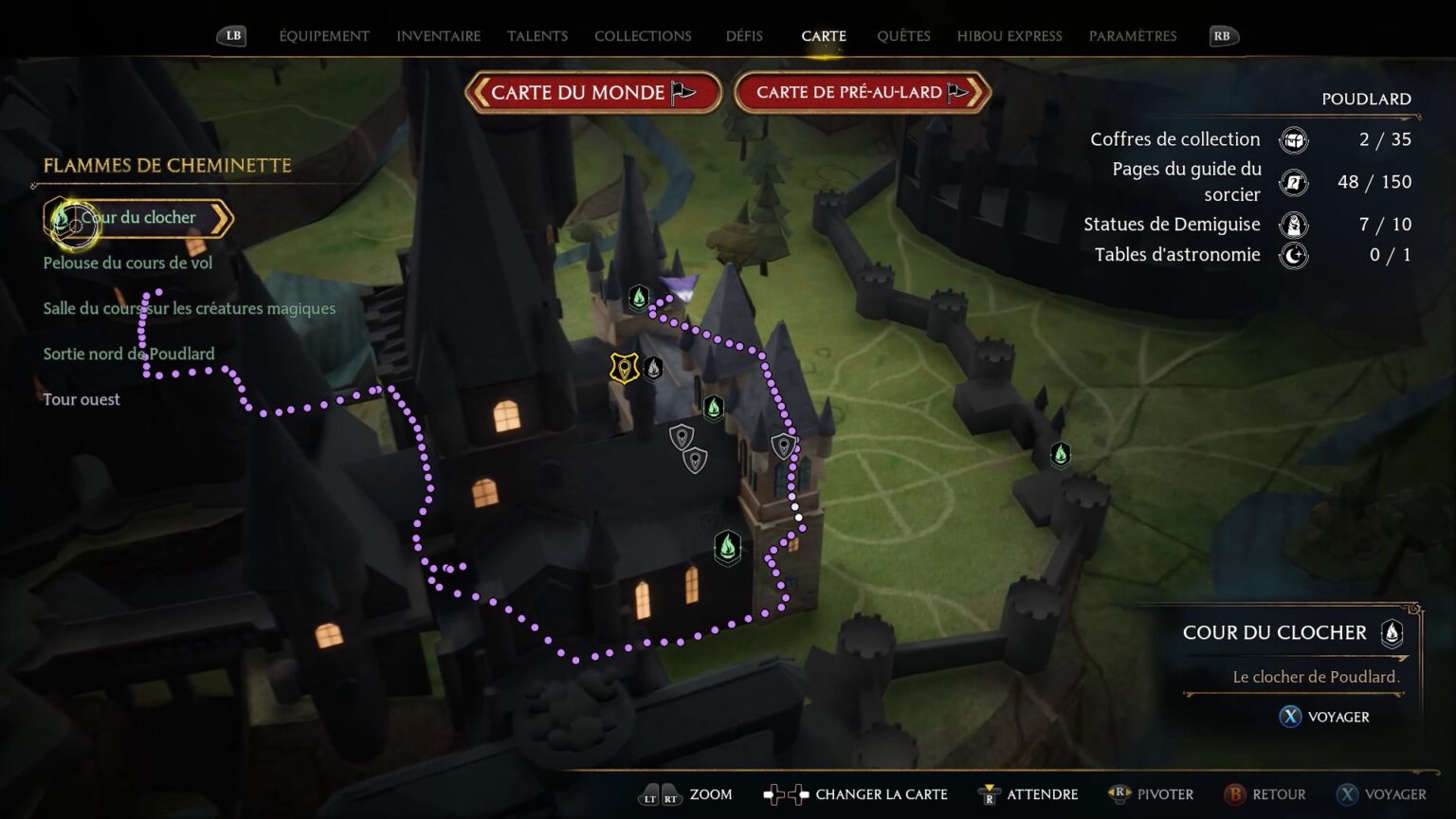Lune de Demiguise Hogwarts Legacy Emplacements des Statues [FR]