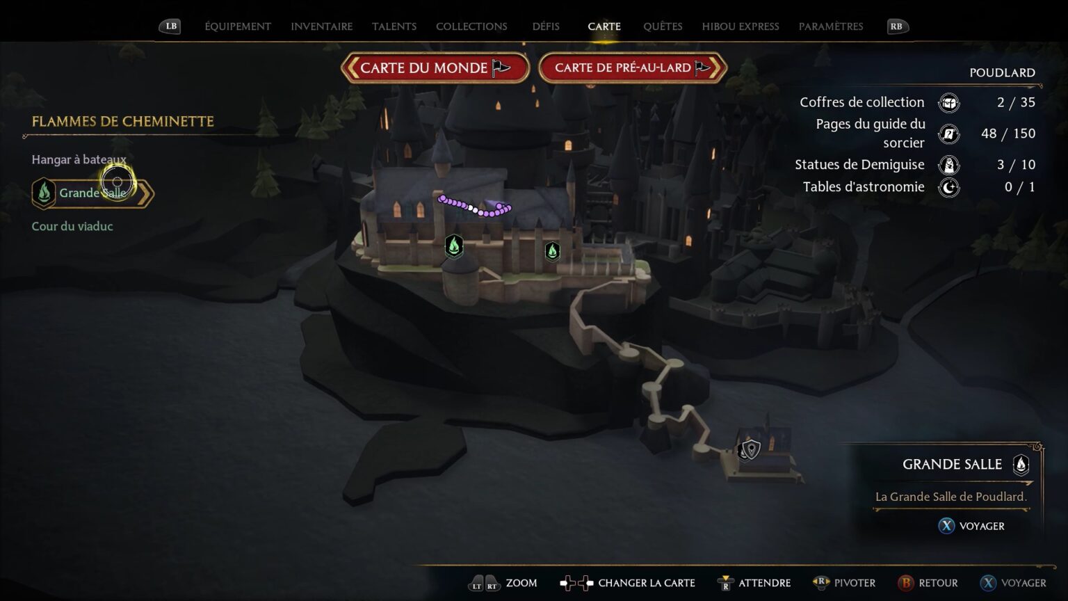 Lune de Demiguise Hogwarts Legacy Emplacements des Statues [FR]