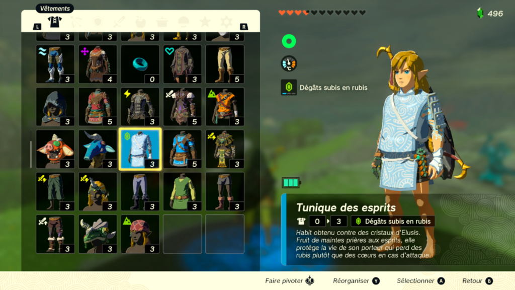 zelda tears of the kingdom, totk, astuce, guide, soluce, toutes les tenues, nintendo siwtch oled, tenue des esprits