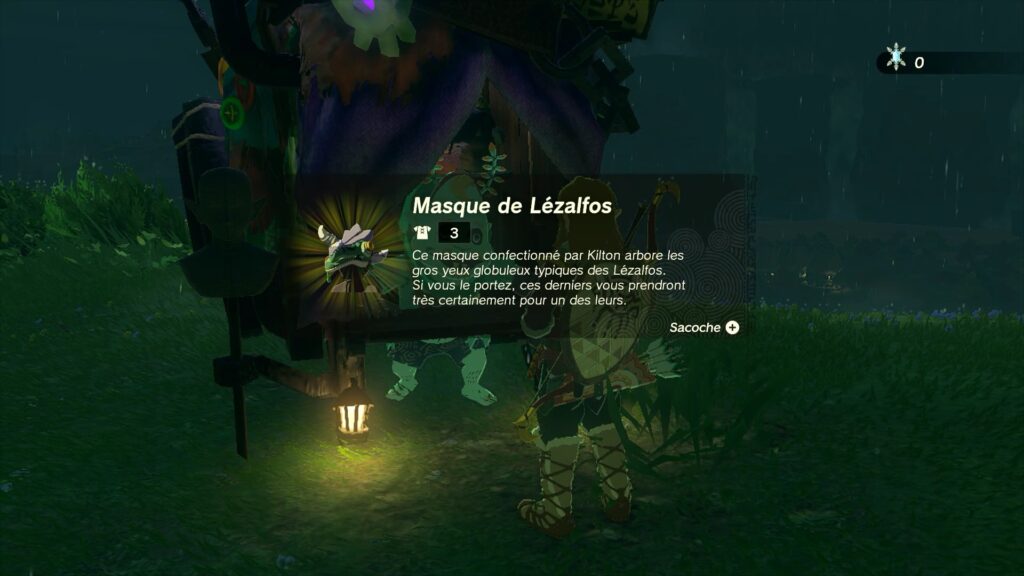 zelda tears of the kingdom, totk, astuce, guide, soluce, toutes les tenues, nintendo siwtch oled, tenue masque de lézalfos