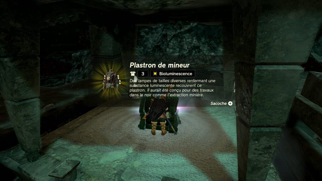 zelda tears of the kingdom, totk, astuce, guide, soluce, toutes les tenues, nintendo siwtch oled, tenue de mineur