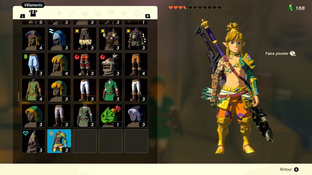 zelda tears of the kingdom, totk, astuce, guide, soluce, toutes les tenues, nintendo siwtch oled, tenue des sablons