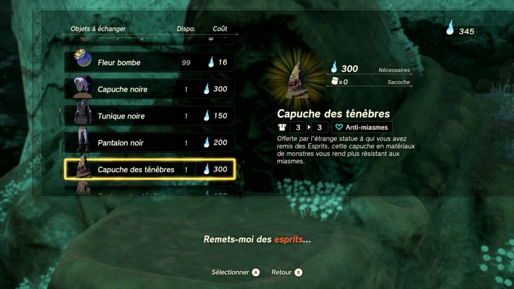 zelda tears of the kingdom, totk, astuce, guide, soluce, toutes les tenues, nintendo siwtch oled, tenue des ténèbres