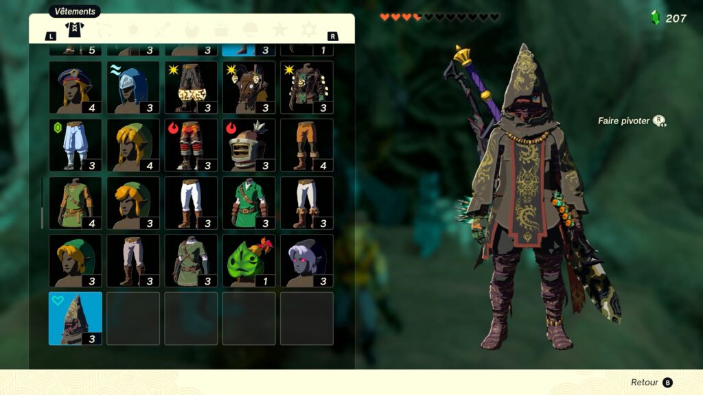 zelda tears of the kingdom, totk, astuce, guide, soluce, toutes les tenues, nintendo siwtch oled, tenue des ténèbres