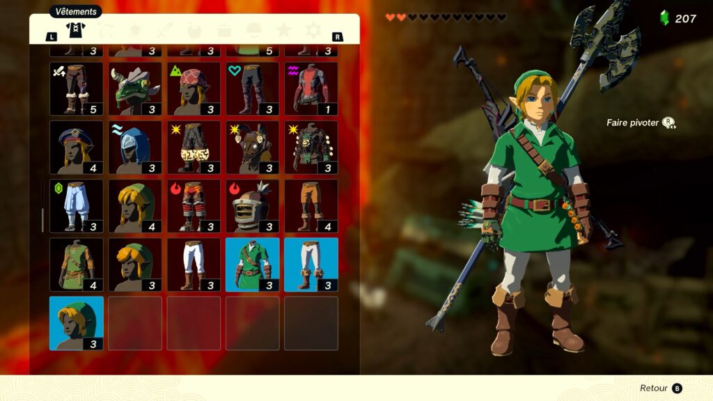 zelda tears of the kingdom, totk, astuce, guide, soluce, toutes les tenues, nintendo siwtch oled, tenue du temps ocarina of time