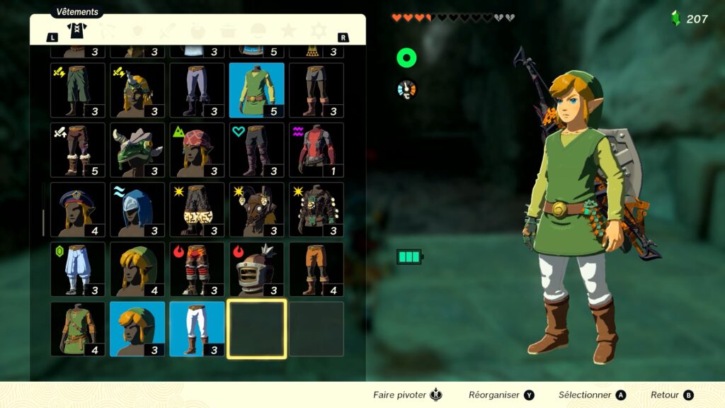 zelda tears of the kingdom, totk, astuce, guide, soluce, toutes les tenues, nintendo siwtch oled, tenue du vend wind waker