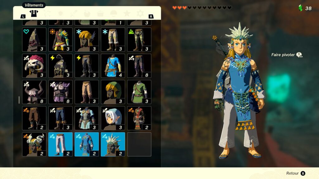 zelda tears of the kingdom, totk, astuce, guide, soluce, toutes les tenues, nintendo siwtch oled, tenue du blizzard