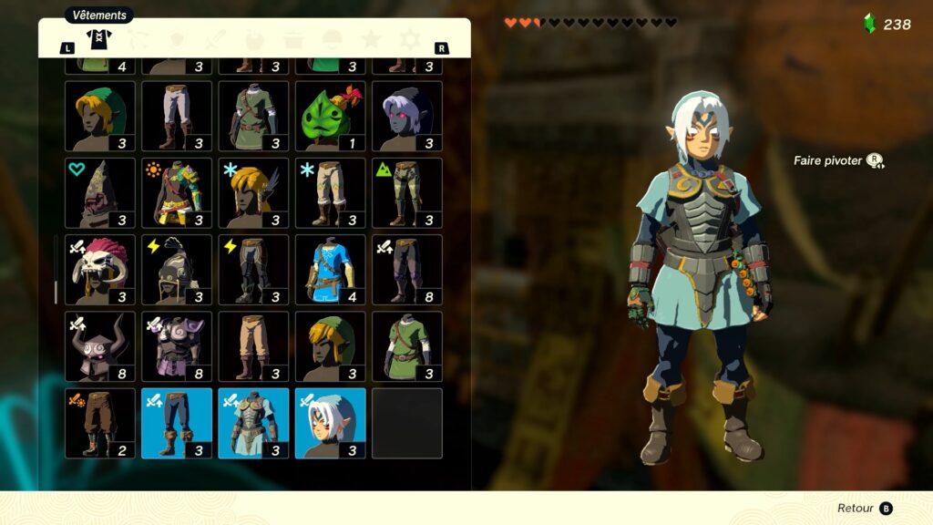 zelda tears of the kingdom, totk, astuce, guide, soluce, toutes les tenues, nintendo siwtch oled, tenue du roi démon 