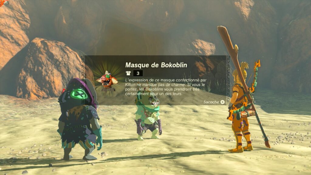 zelda tears of the kingdom, totk, astuce, guide, soluce, toutes les tenues, nintendo siwtch oled, tenue masque de bokoblin