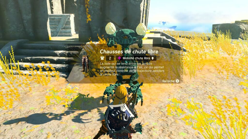 zelda tears of the kingdom, totk, astuce, guide, soluce, toutes les tenues, nintendo siwtch oled, tenue de chute libre