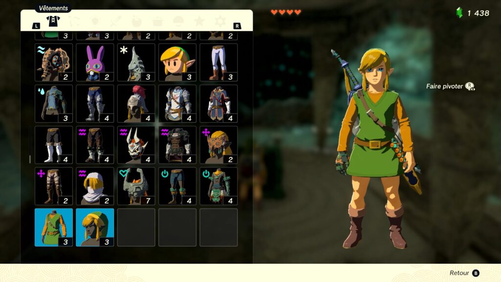 zelda tears of the kingdom, totk, astuce, guide, soluce, toutes les tenues, nintendo siwtch oled, tenue du prélude a link to the past