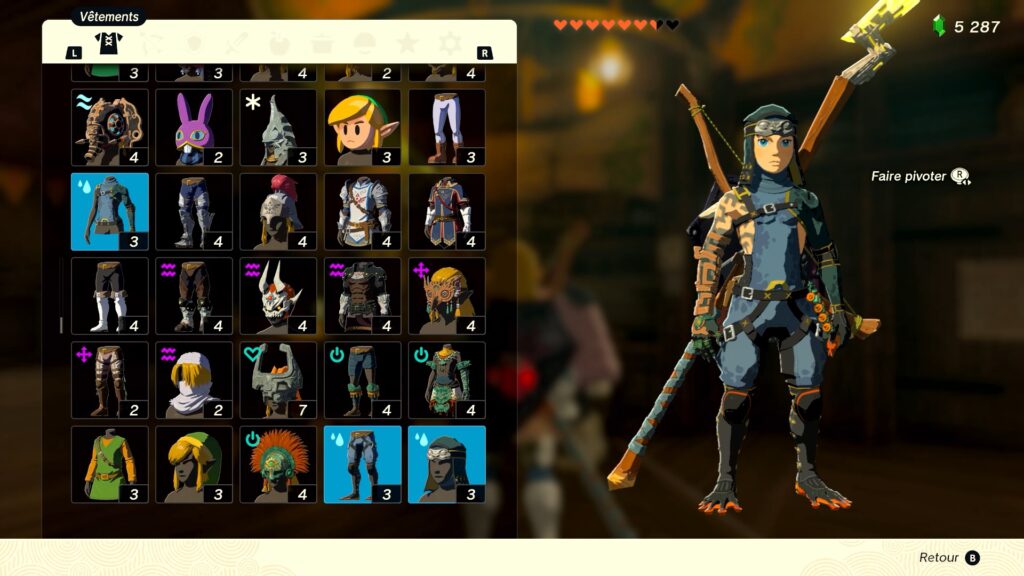 zelda tears of the kingdom, totk, astuce, guide, soluce, toutes les tenues, nintendo siwtch oled, tenue de batracien