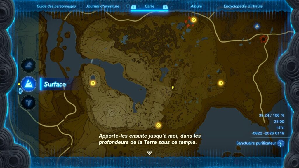 statue genie emplacement guide soluce astuce zelda tears of the kingdom switch oled