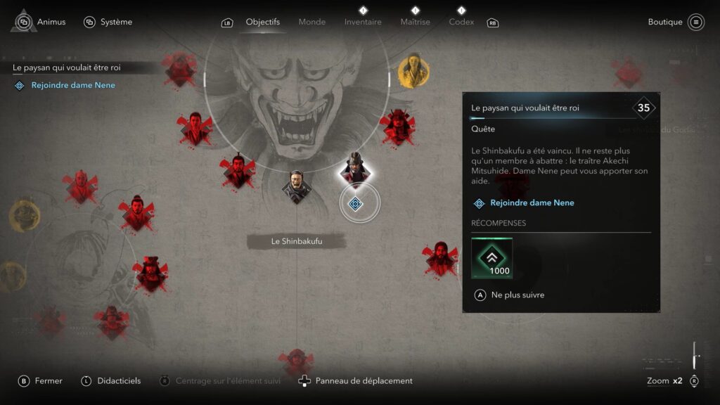 assassin creed shadows quete principale paysan roi mitsuhide ubisoft pc xbox ps5 guide soluce ps5