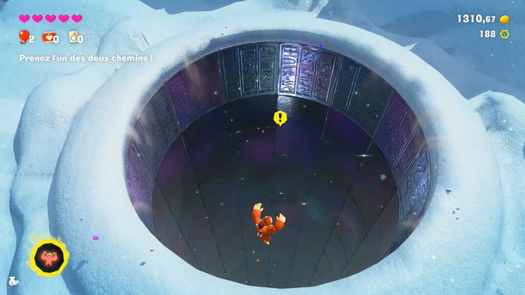 donkey kong bananza soluce guide fr nintendo switch 2 strate fourche glacier jonction