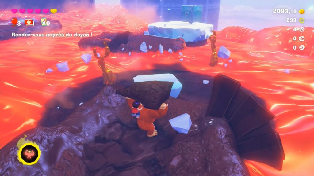 donkey kong bananza soluce guide fr nintendo switch 2 strate fourche glacier jonction