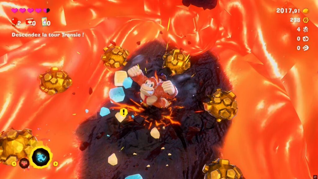 donkey kong bananza soluce guide fr nintendo switch 2 strate fourche glacier jonction