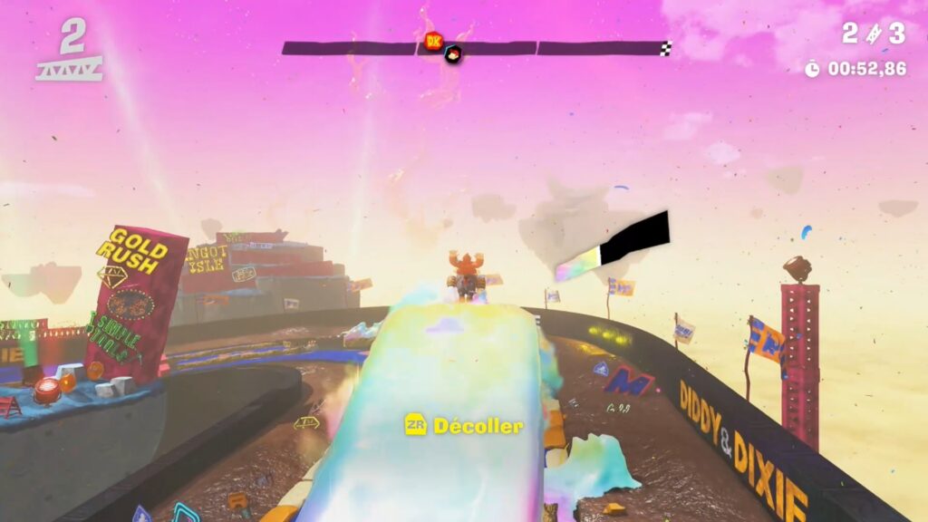 Donkey Kong Bananza state rhinodrome course fr nintendo switch 2 rallye course diddy dixie rambi