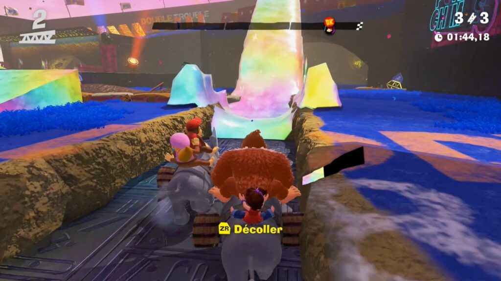 Donkey Kong Bananza state rhinodrome course fr nintendo switch 2 rallye course diddy dixie rambi