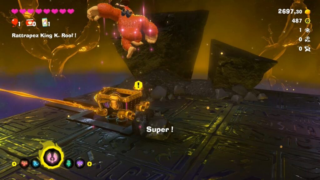 Donkey Kong bananza coeur planete boss astuce guide nintendo switch 2 image jeu king k rool