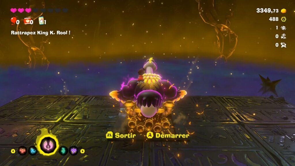 Donkey Kong bananza coeur planete boss astuce guide nintendo switch 2 image jeu king k rool